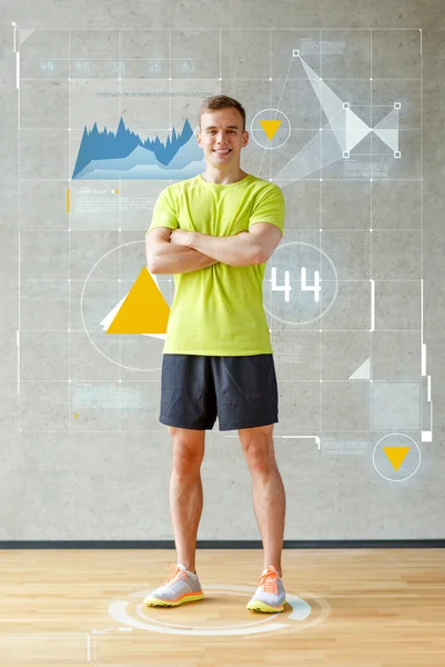 Smiling man in gym — Stock Photo, Image