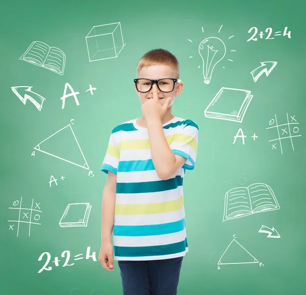 Smiling little boy in eyeglasses — Stock Photo, Image