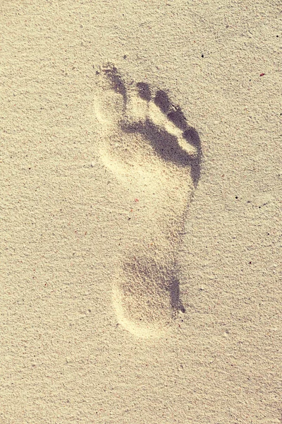 Footprint on sand — Stock Photo, Image