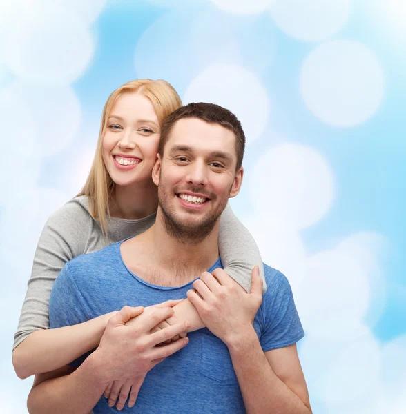 Smiling couple hugging — Stock Photo, Image