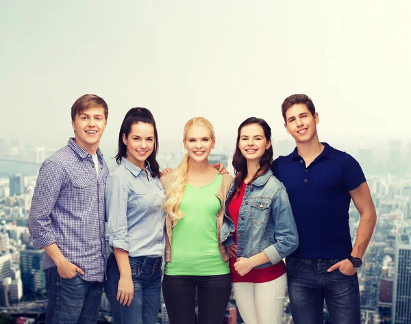 Group of standing smiling students — Stock Photo, Image