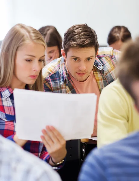 Group of students in classroom — Stock Photo, Image