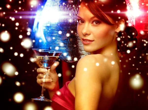 Woman with cocktail — Stock Photo, Image