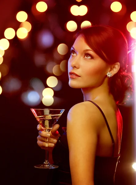 Woman with cocktail — Stock Photo, Image