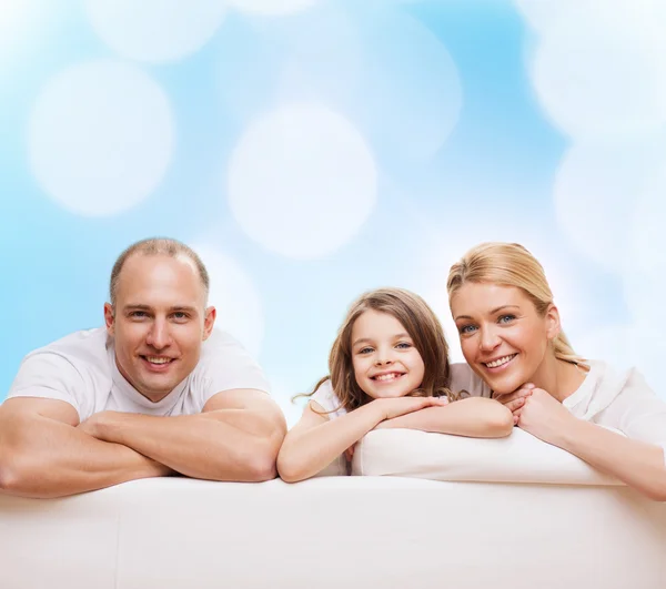 Happy family at home — Stock Photo, Image