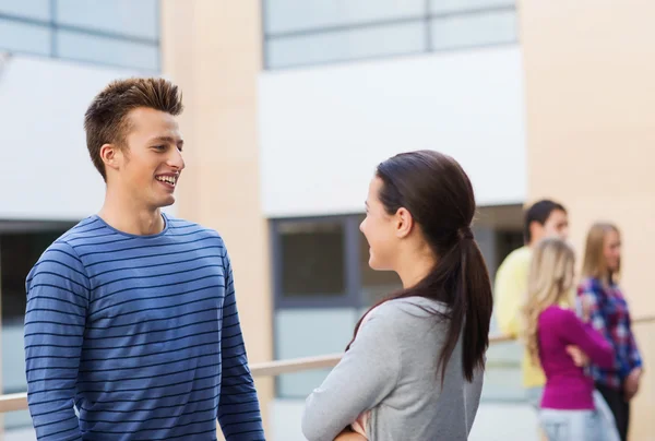 Group of smiling students outdoors — Stock Photo, Image