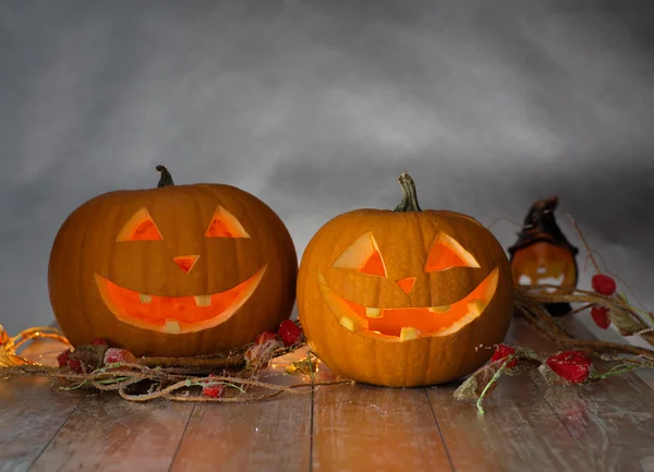 Primer plano de las calabazas en la mesa —  Fotos de Stock