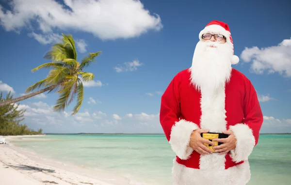 Homem em traje de santa claus — Fotografia de Stock