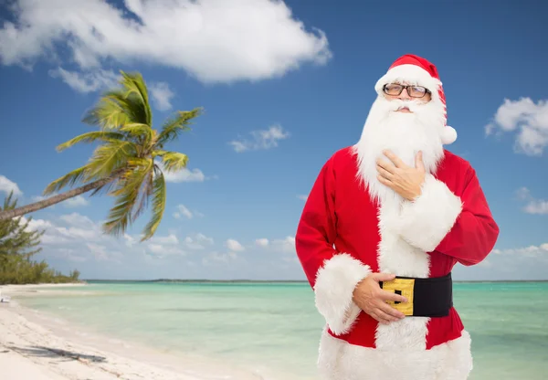 Homme en costume de Père Noël claus — Photo