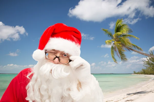 Close up of santa claus winking — Stock Photo, Image