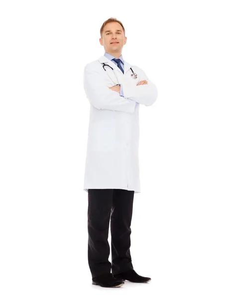 Smiling male doctor with stethoscope — Stock Photo, Image