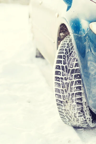 Closeup of car winter tire — Stock Photo, Image