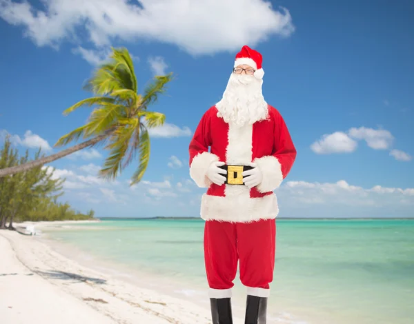 Homem em traje de santa claus — Fotografia de Stock