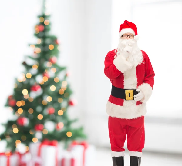 Uomo in costume di Babbo Natale — Foto Stock