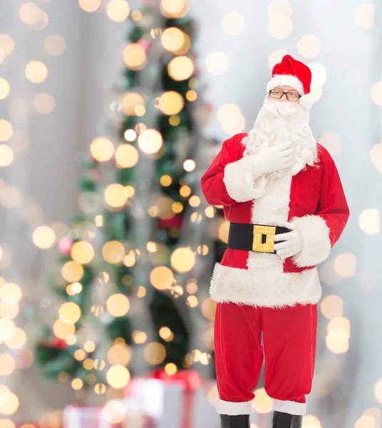 Homme en costume de Père Noël claus — Photo