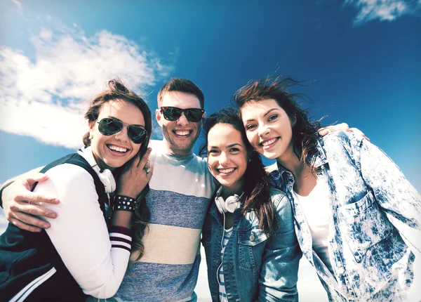 Group of teenagers outside Stock Picture