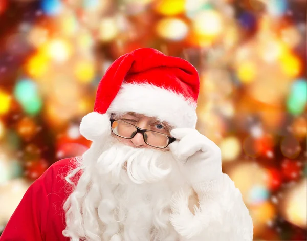 Close up of santa claus winking — Stock Photo, Image