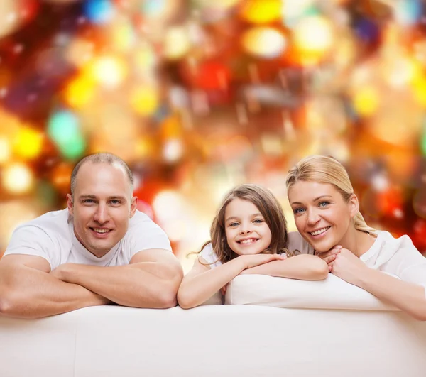 Família feliz em casa — Fotografia de Stock