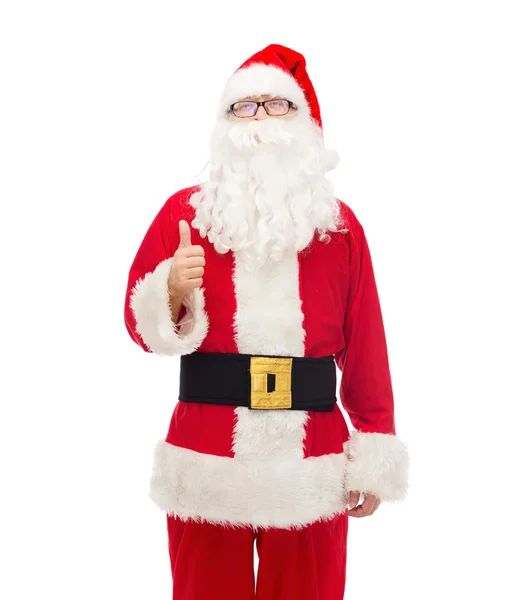 Homme en costume de Père Noël claus — Photo