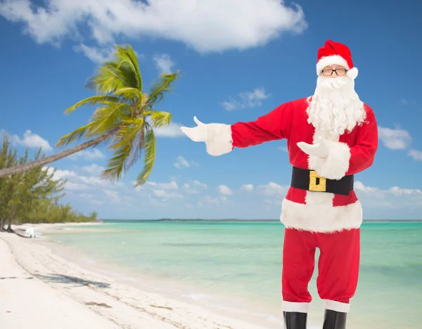 Homme en costume de Père Noël claus — Photo