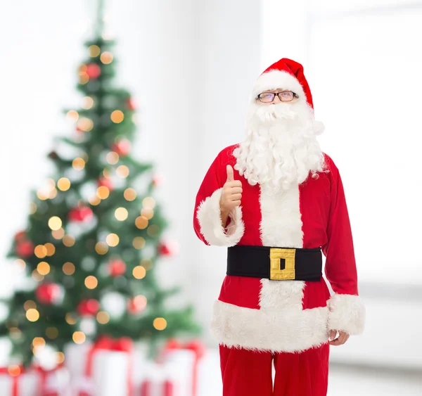 Homme en costume de Père Noël claus — Photo