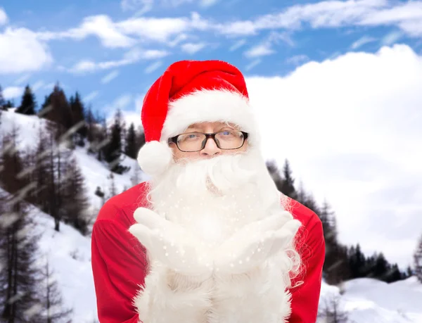 Homme en costume de Père Noël claus — Photo