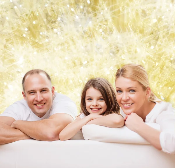 Famiglia felice a casa — Foto Stock