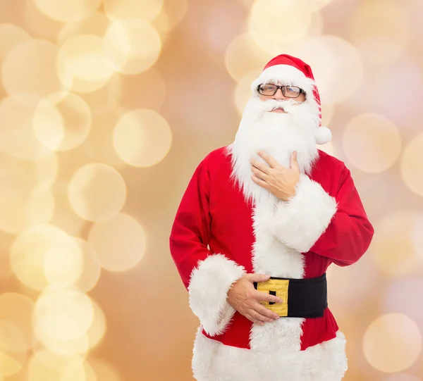 Mannen i kostym jultomten — Stockfoto