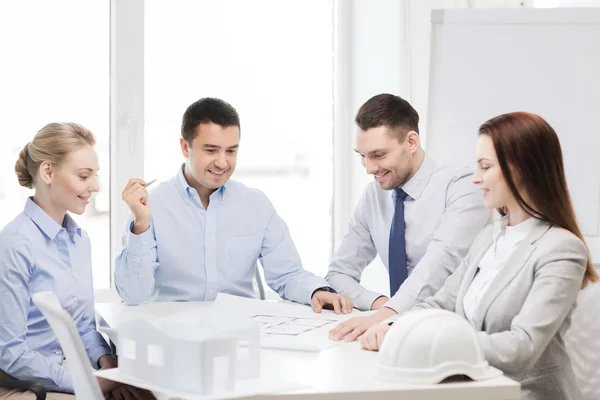 Happy team of architects and designers in office — Stock Photo, Image