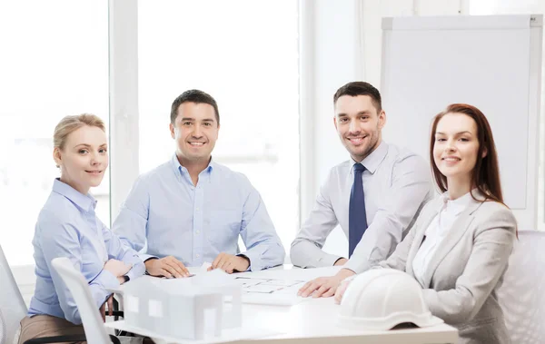 Happy team of architects and designers in office — Stock Photo, Image