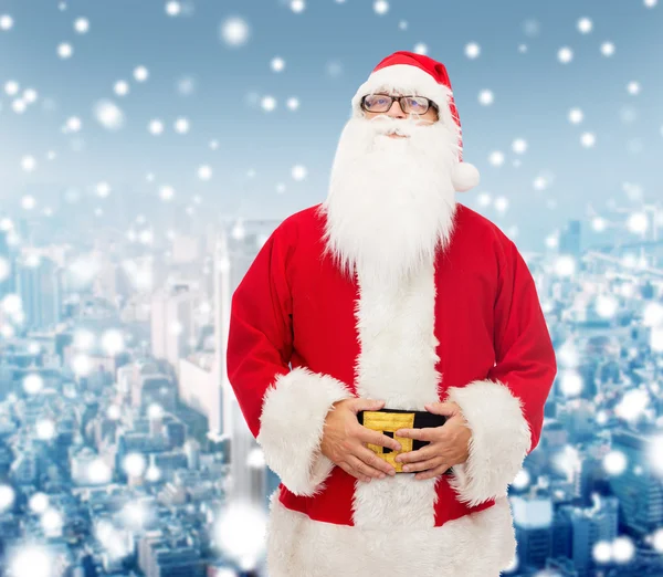 Homem em traje de santa claus — Fotografia de Stock