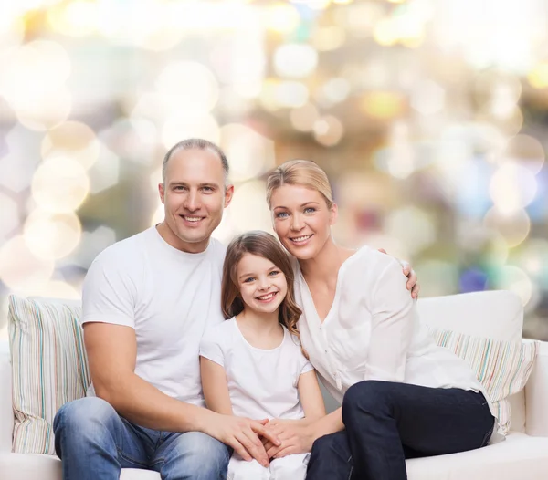 Família feliz em casa — Fotografia de Stock