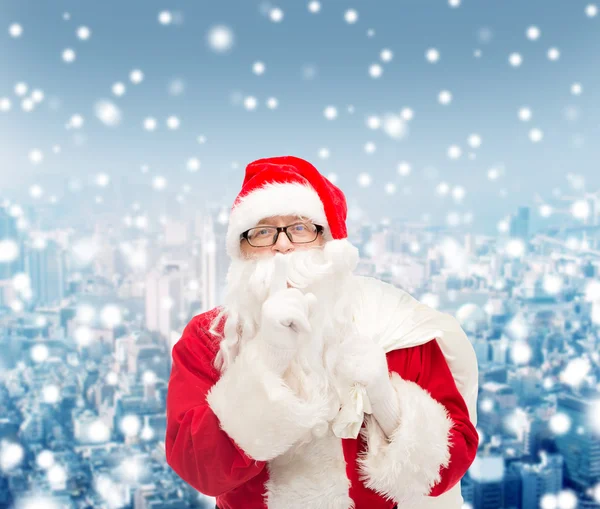남자 가방 산타 클로스의 의상 — 스톡 사진