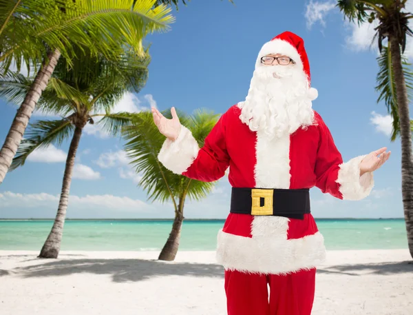 Homem em traje de santa claus — Fotografia de Stock