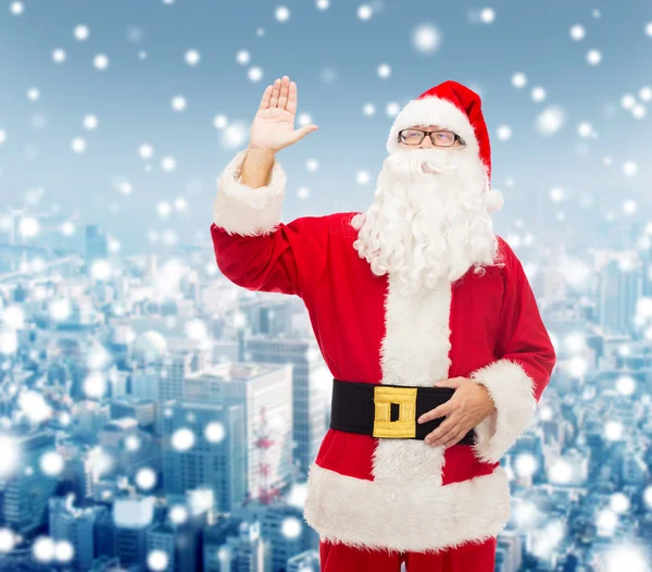 Homme en costume de Père Noël claus — Photo