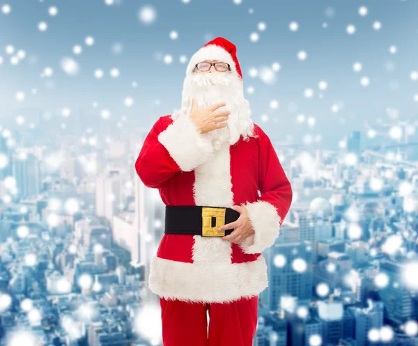 Homme en costume de Père Noël claus — Photo