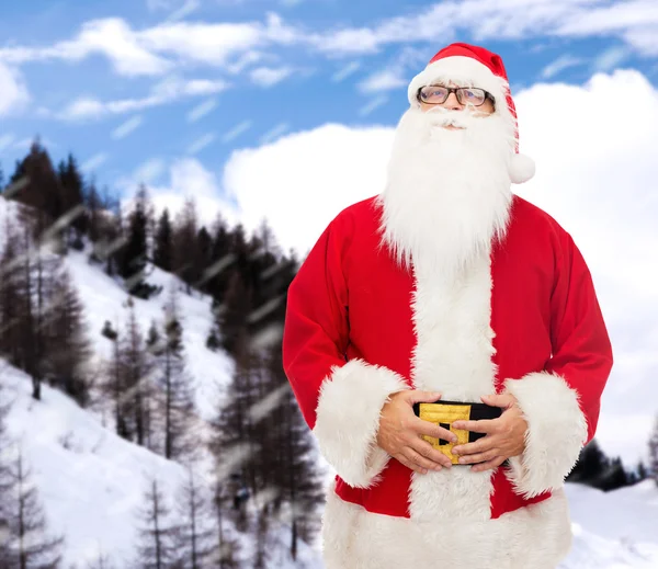 Mannen i kostym jultomten — Stockfoto