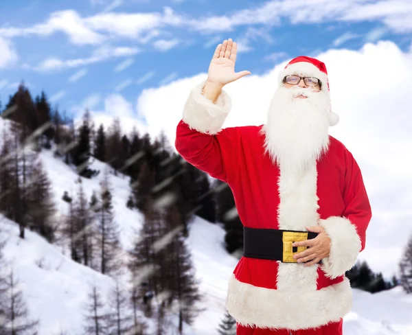 Homme en costume de Père Noël claus — Photo