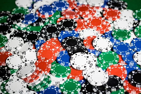 Close up van casino chips achtergrond — Stockfoto