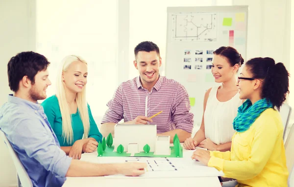 Smiling architects working in office — Stock Photo, Image