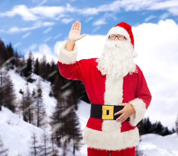 Homme en costume de Père Noël claus — Photo