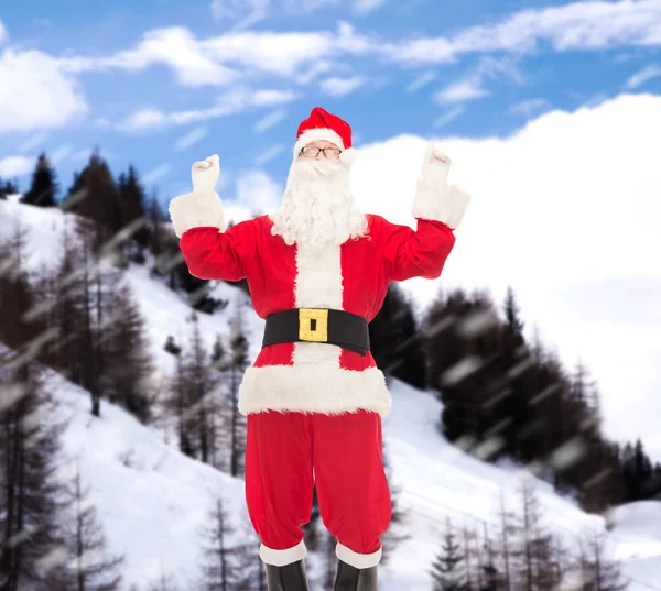 Uomo in costume di Babbo Natale — Foto Stock