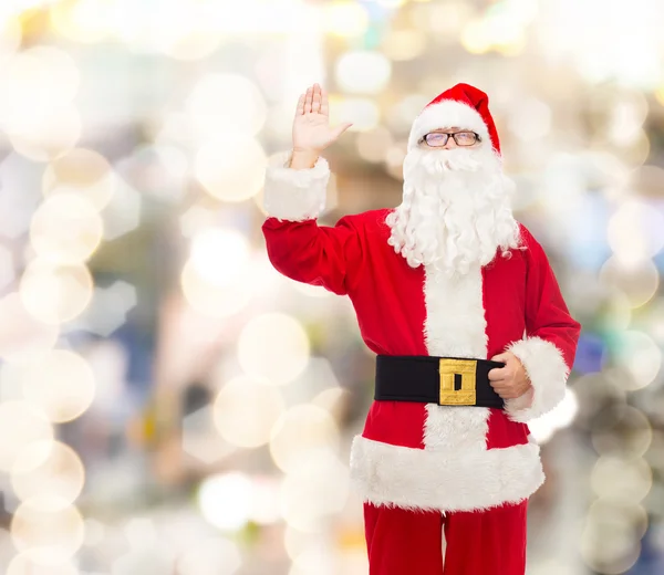 Homem em traje de santa claus — Fotografia de Stock