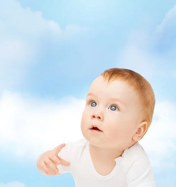 Curious baby looking up — Stock Photo, Image