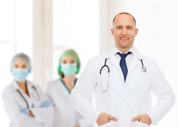 Smiling male doctor with stethoscope — Stock Photo, Image