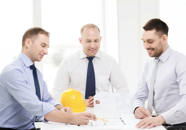 Happy team of architects and designers in office — Stock Photo, Image