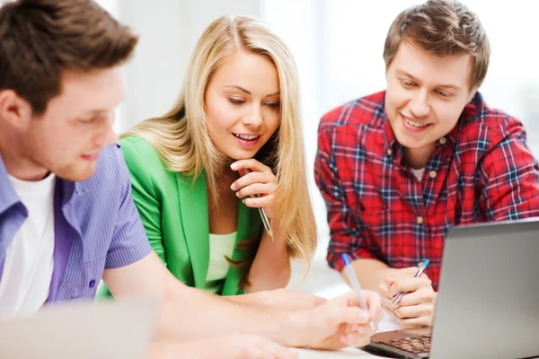 Group of students studying at school — Stock Photo, Image