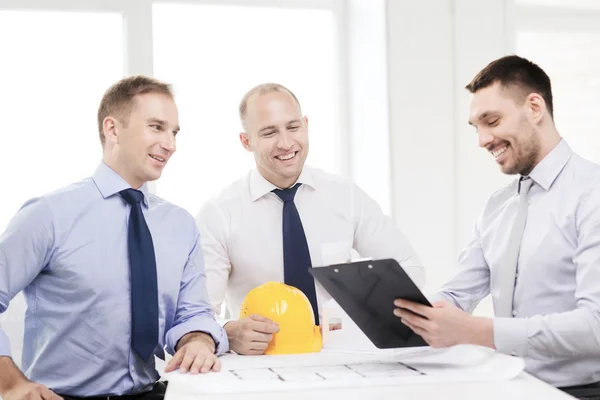 Happy team of architects and designers in office — Stock Photo, Image