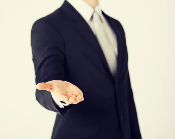 Mans hand showing something — Stock Photo, Image