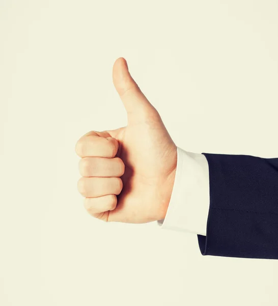 Man showing thumbs up — Stock Photo, Image